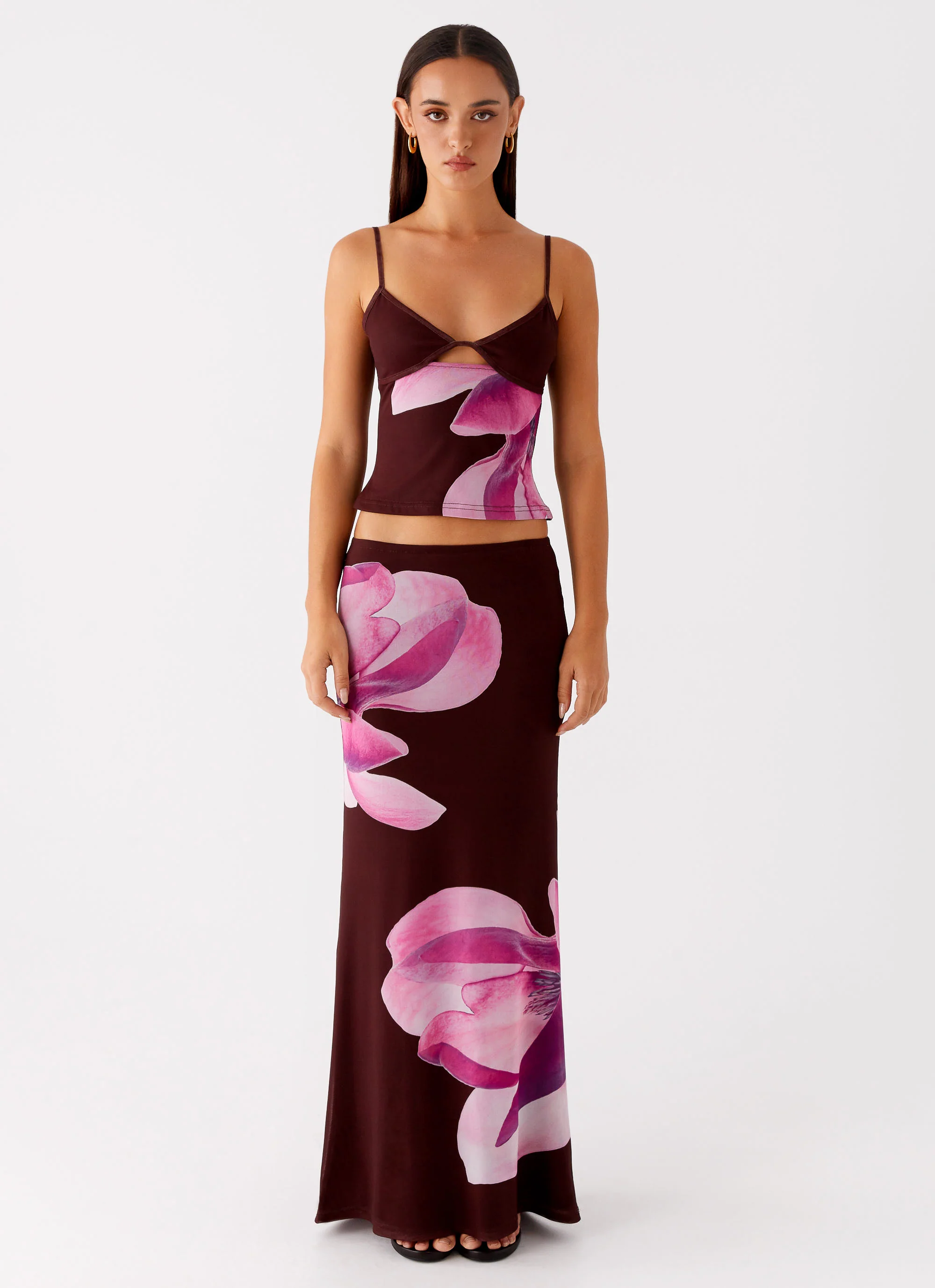 Alpha Cut Out Top - Dark Chocolate - Image 2