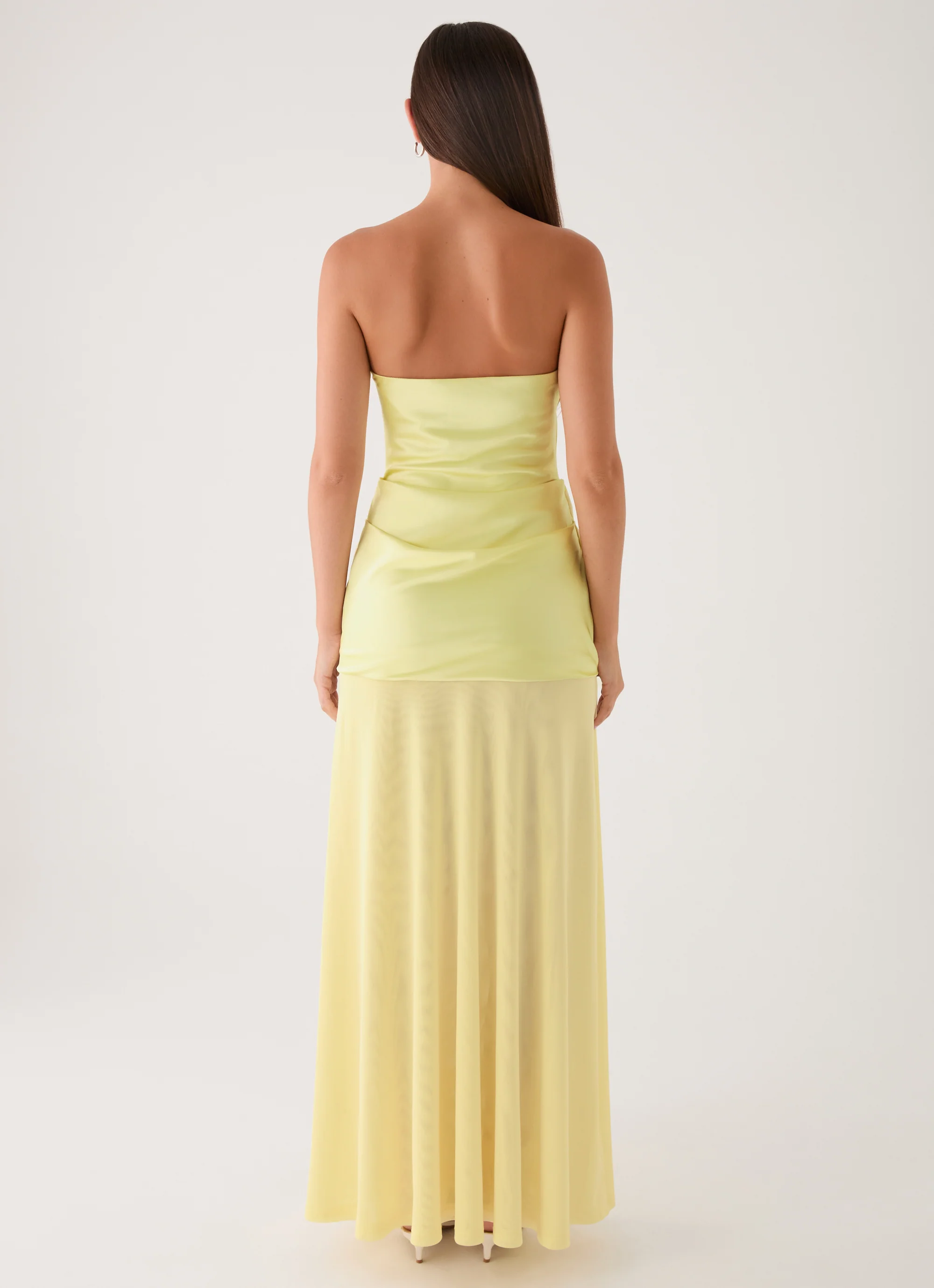 Cierra Strapless Maxi Dress - Yellow - Image 2