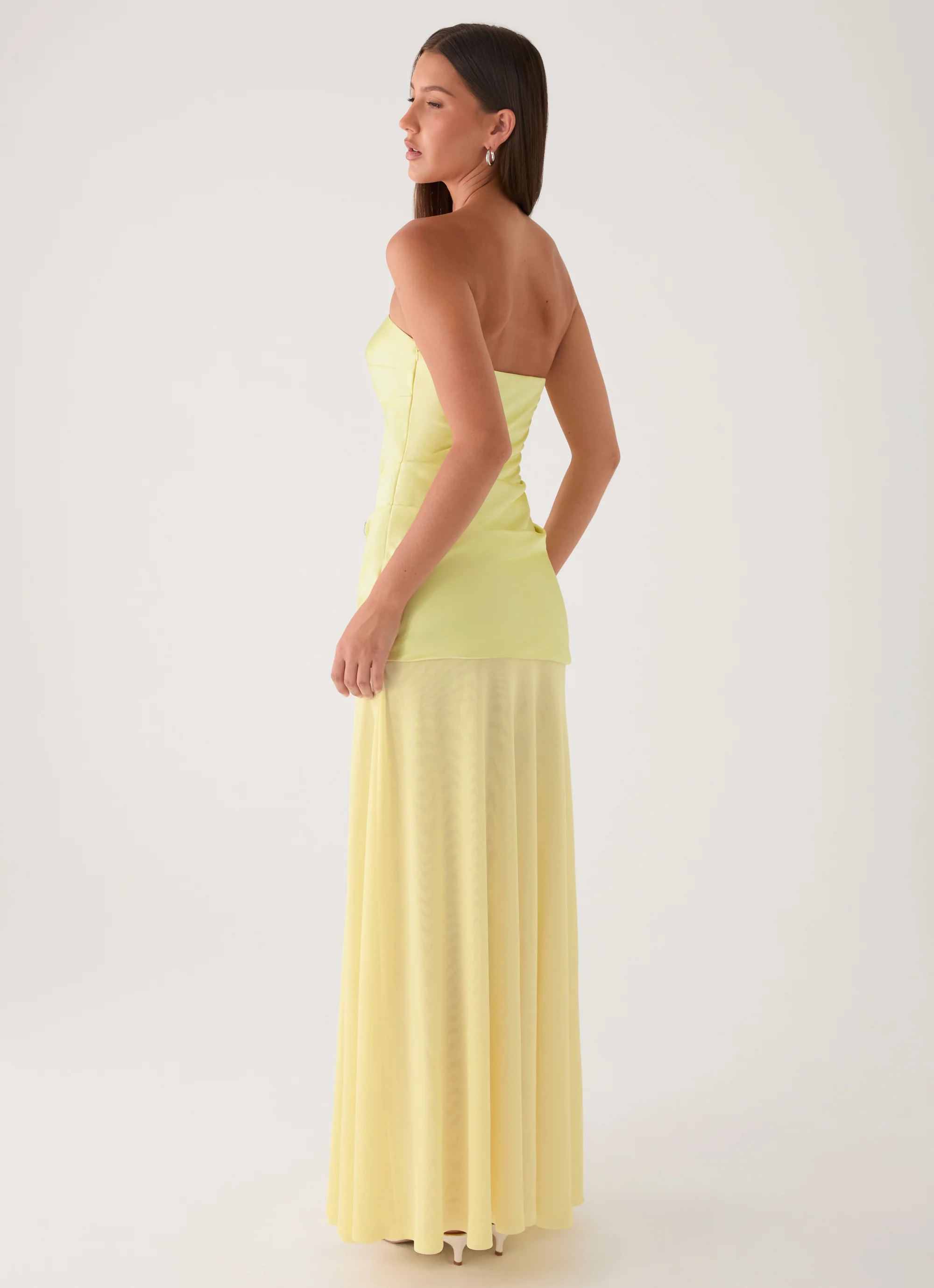 Cierra Strapless Maxi Dress - Yellow - Image 5