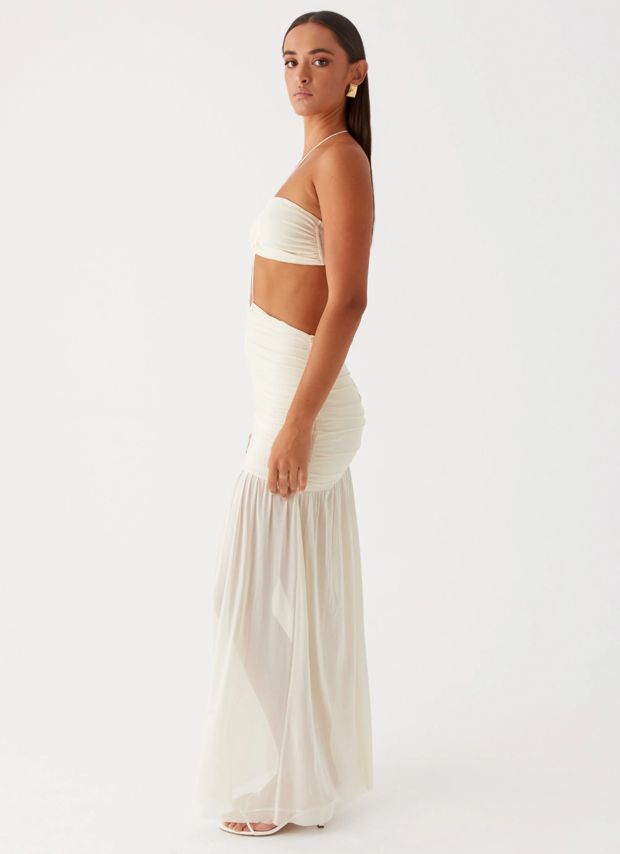 Clover Cut Out Maxi Dress - Lemon - Image 6
