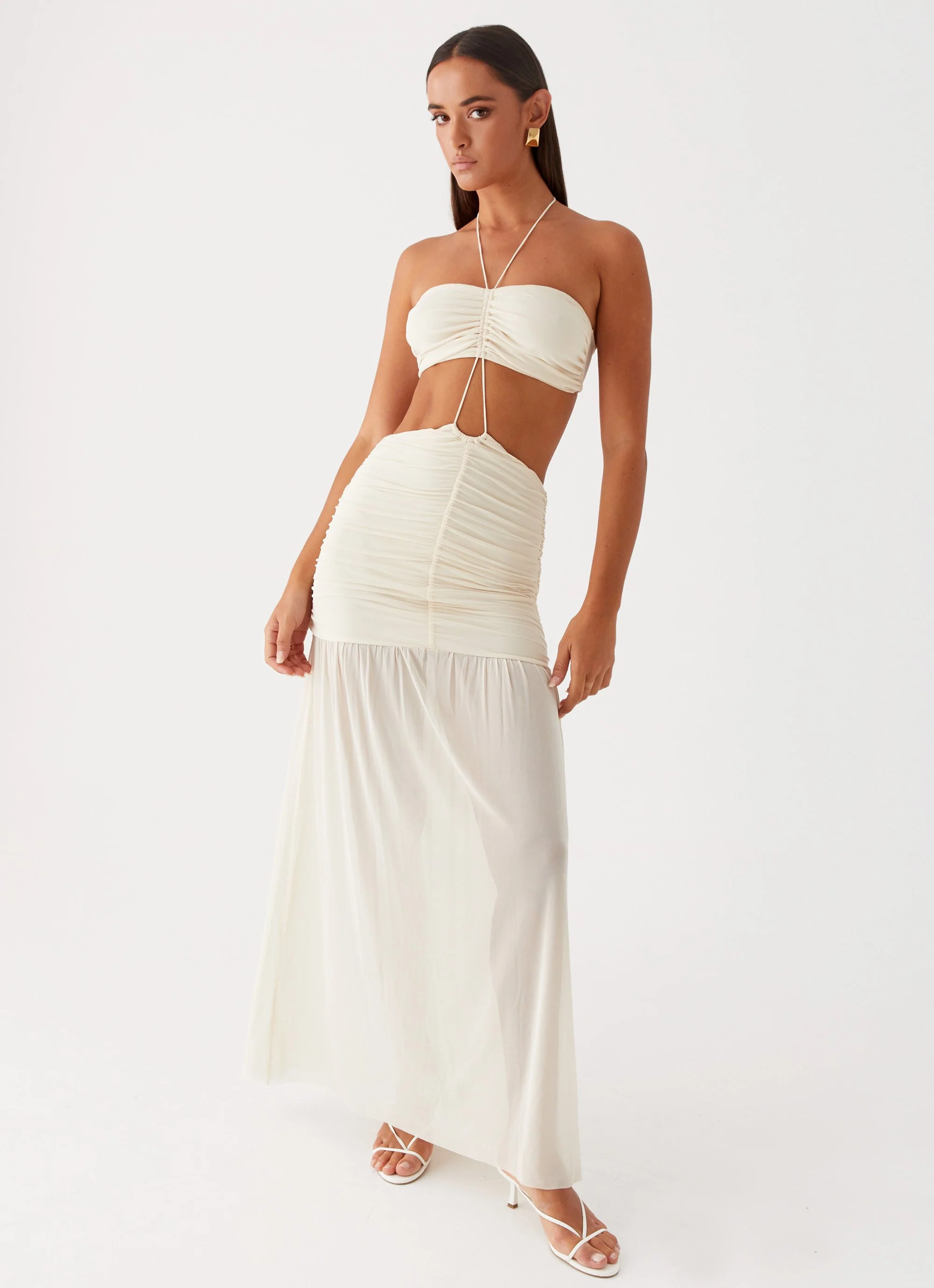 Clover Cut Out Maxi Dress - Lemon - Image 8
