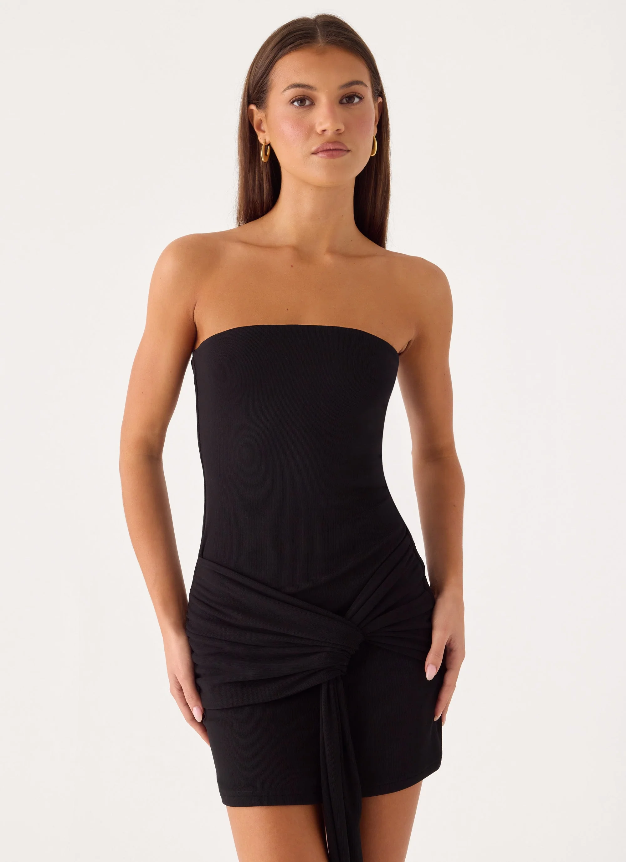 Jiliana Strapless Mini Dress - Black - Image 5