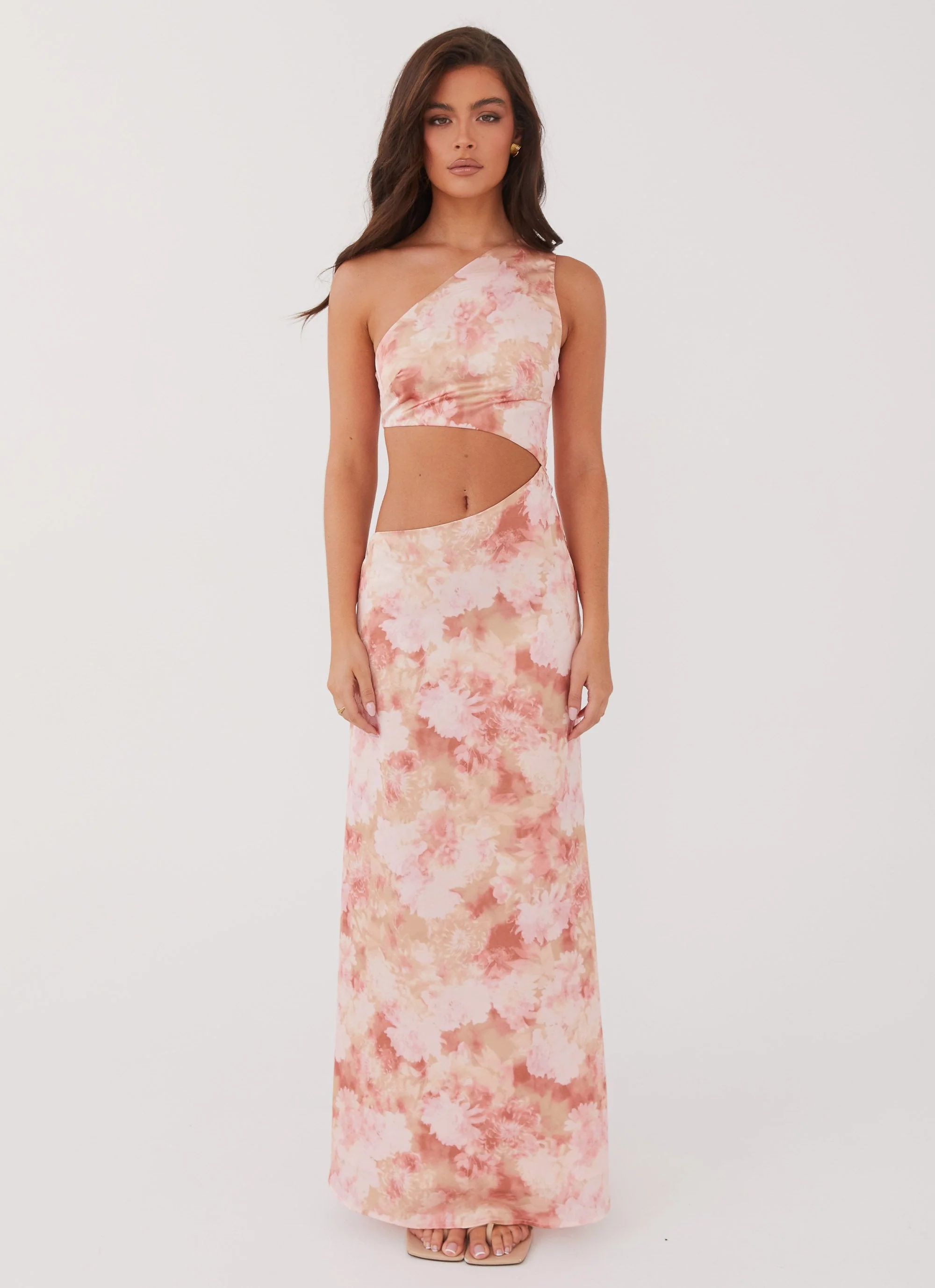 Krista One Shoulder Maxi Dress - Flower Garden - Image 2