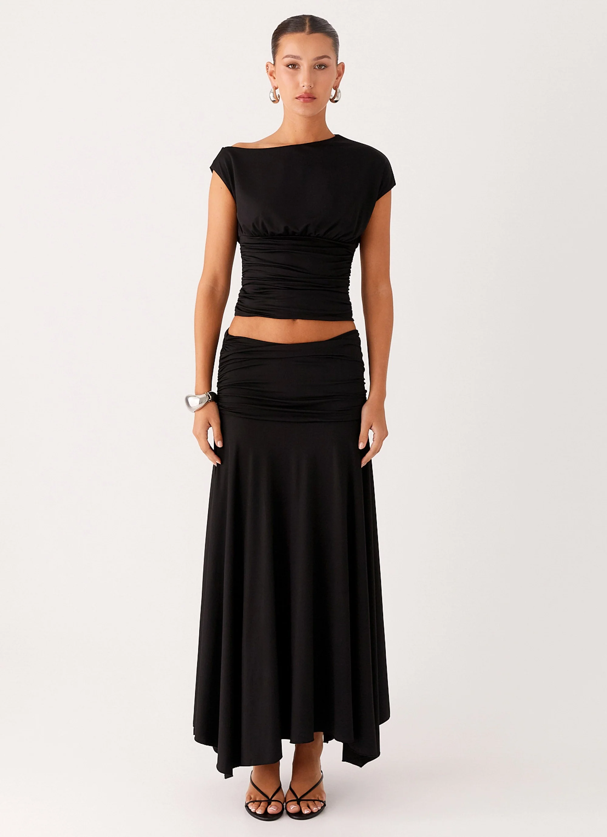 Liana Asymmetrical Top - Black - Image 2