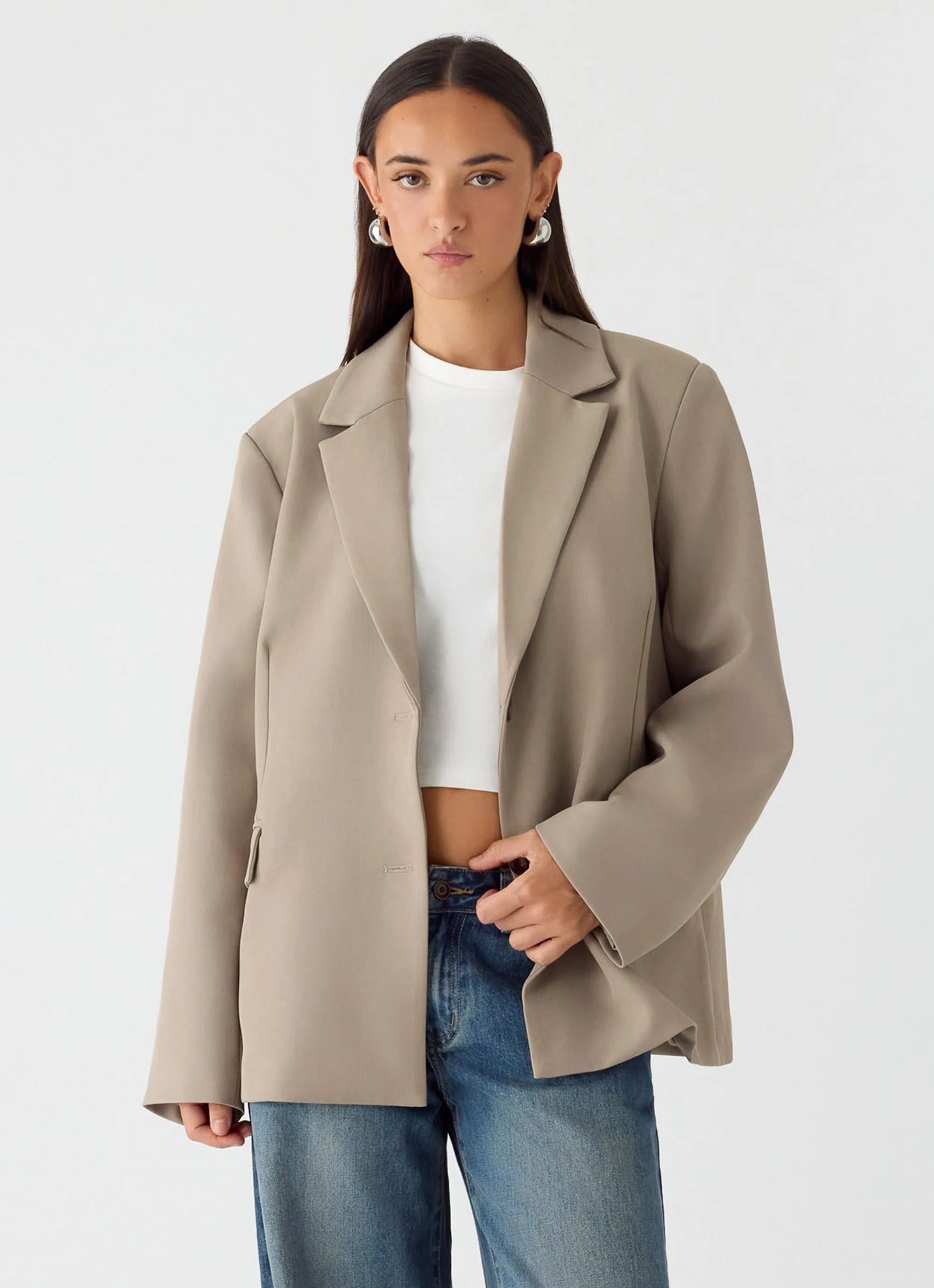 Sibel Blazer - Warm Grey