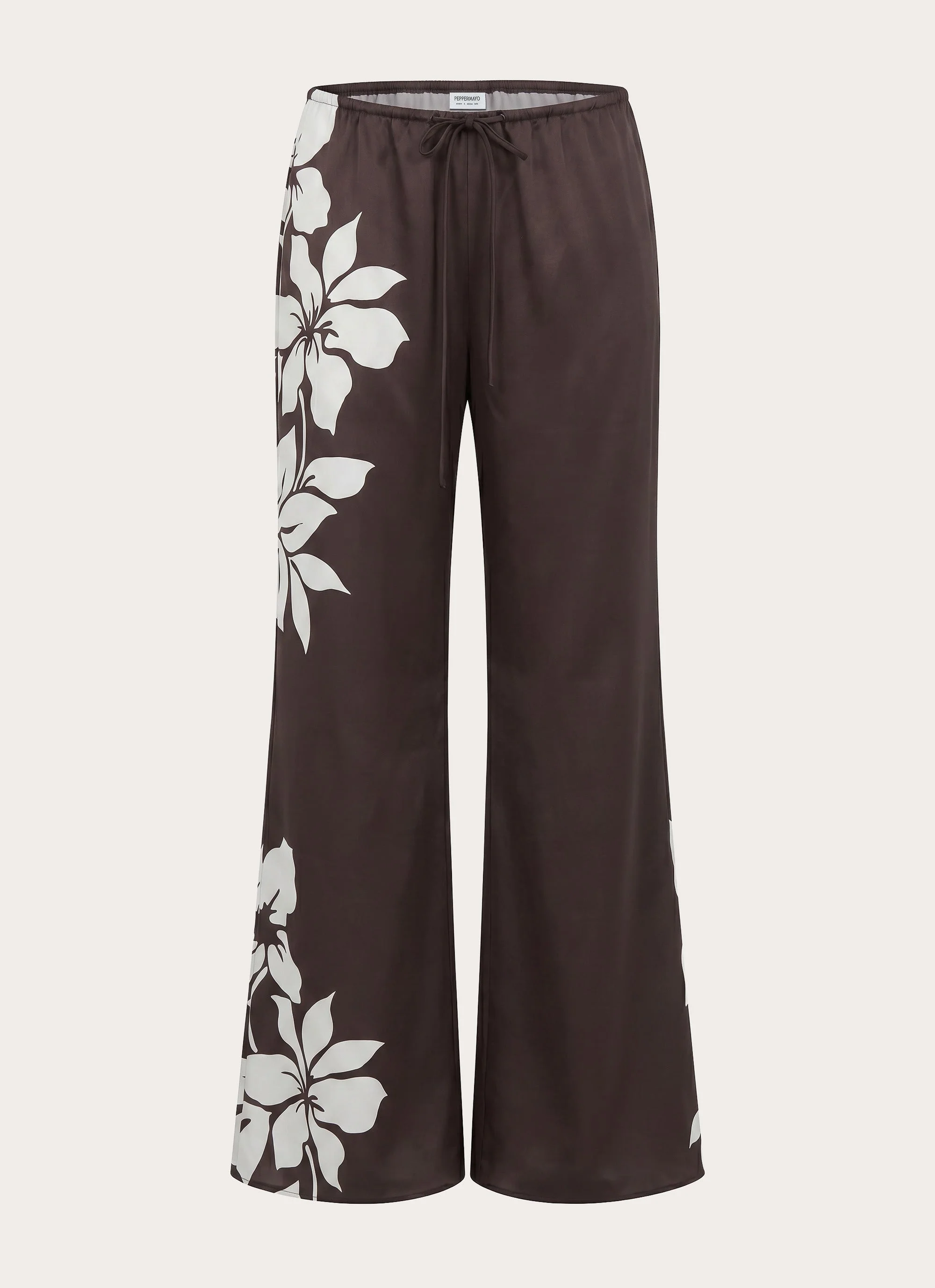 Sorena Low Rise Flared Pants - Chocolate Tropic Floral - Image 2