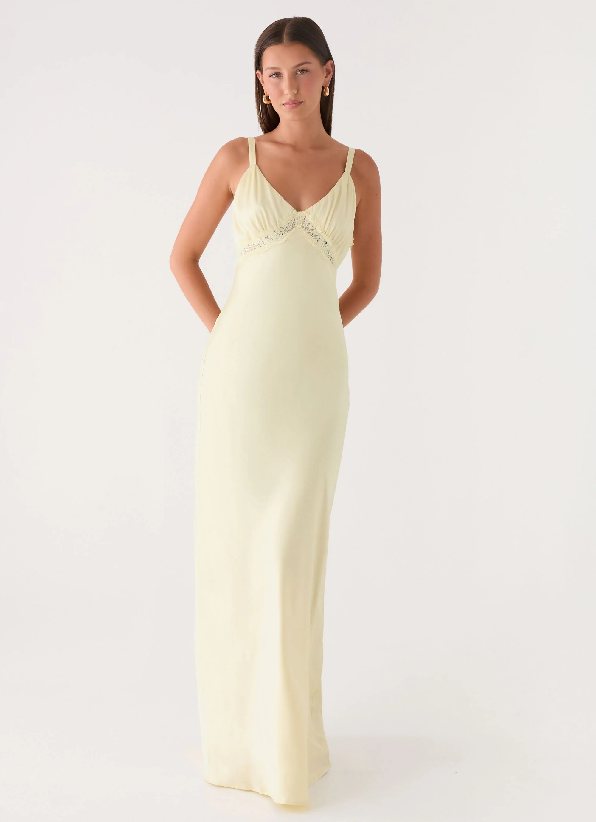 Tove Lace Maxi Dress - Yellow - Image 4