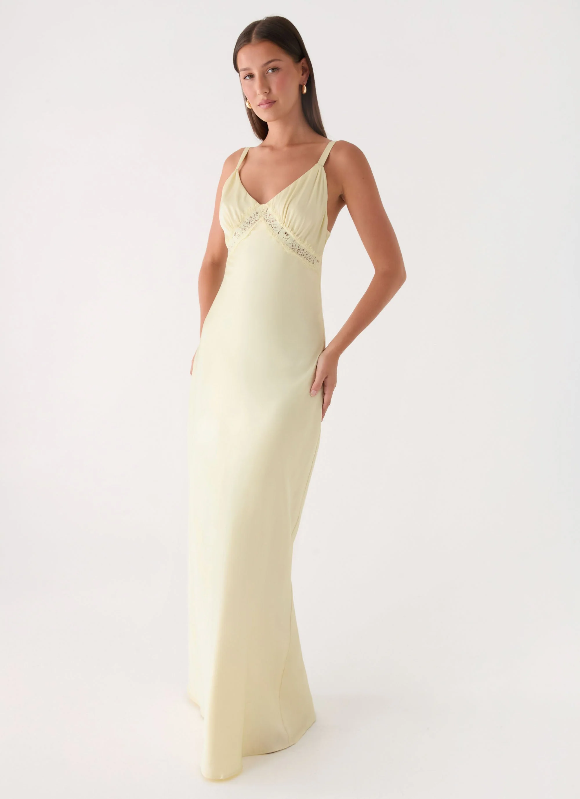 Tove Lace Maxi Dress - Yellow - Image 6
