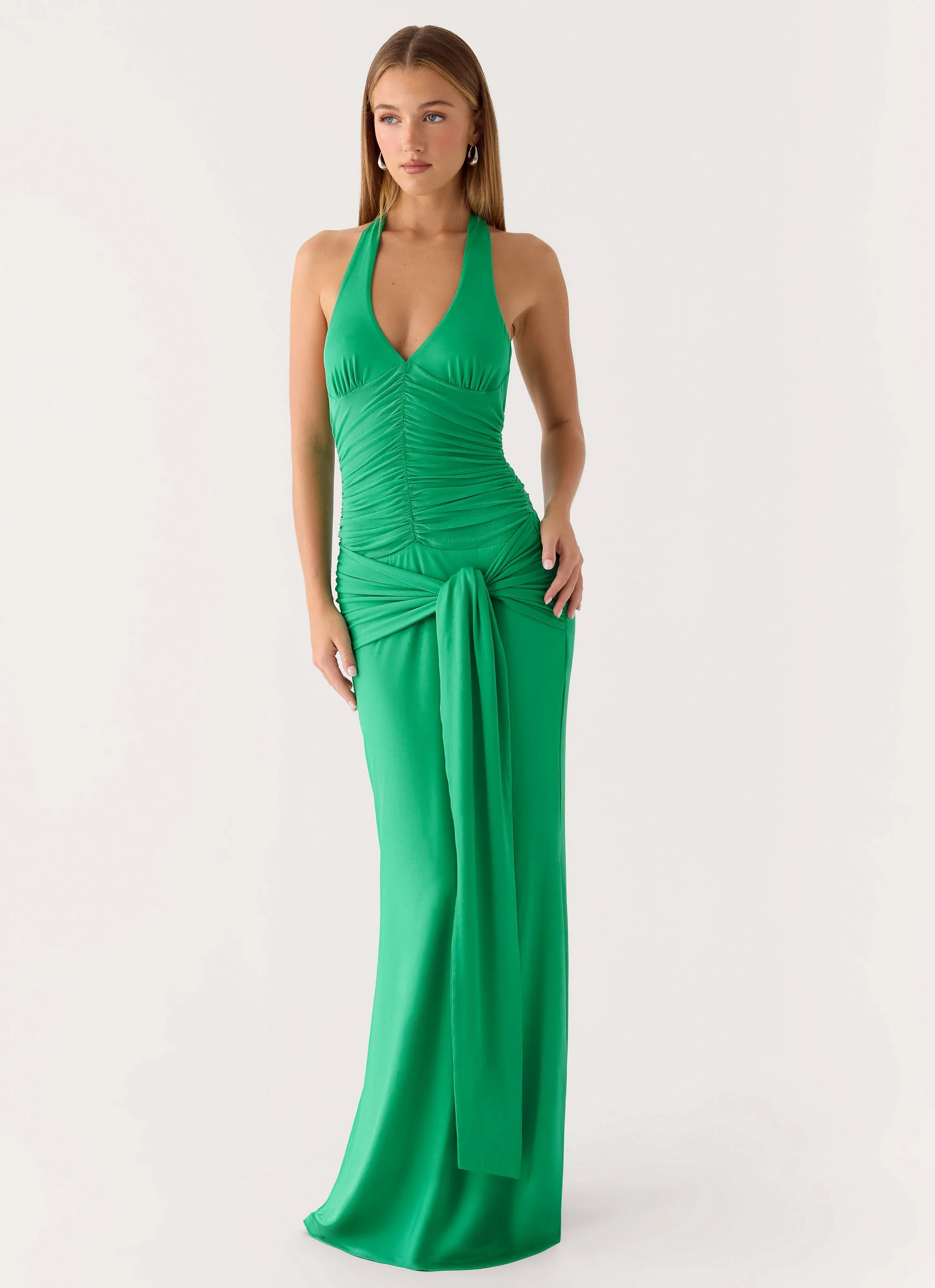 Tylan Halter Maxi Dress - Emerald Green - Image 10
