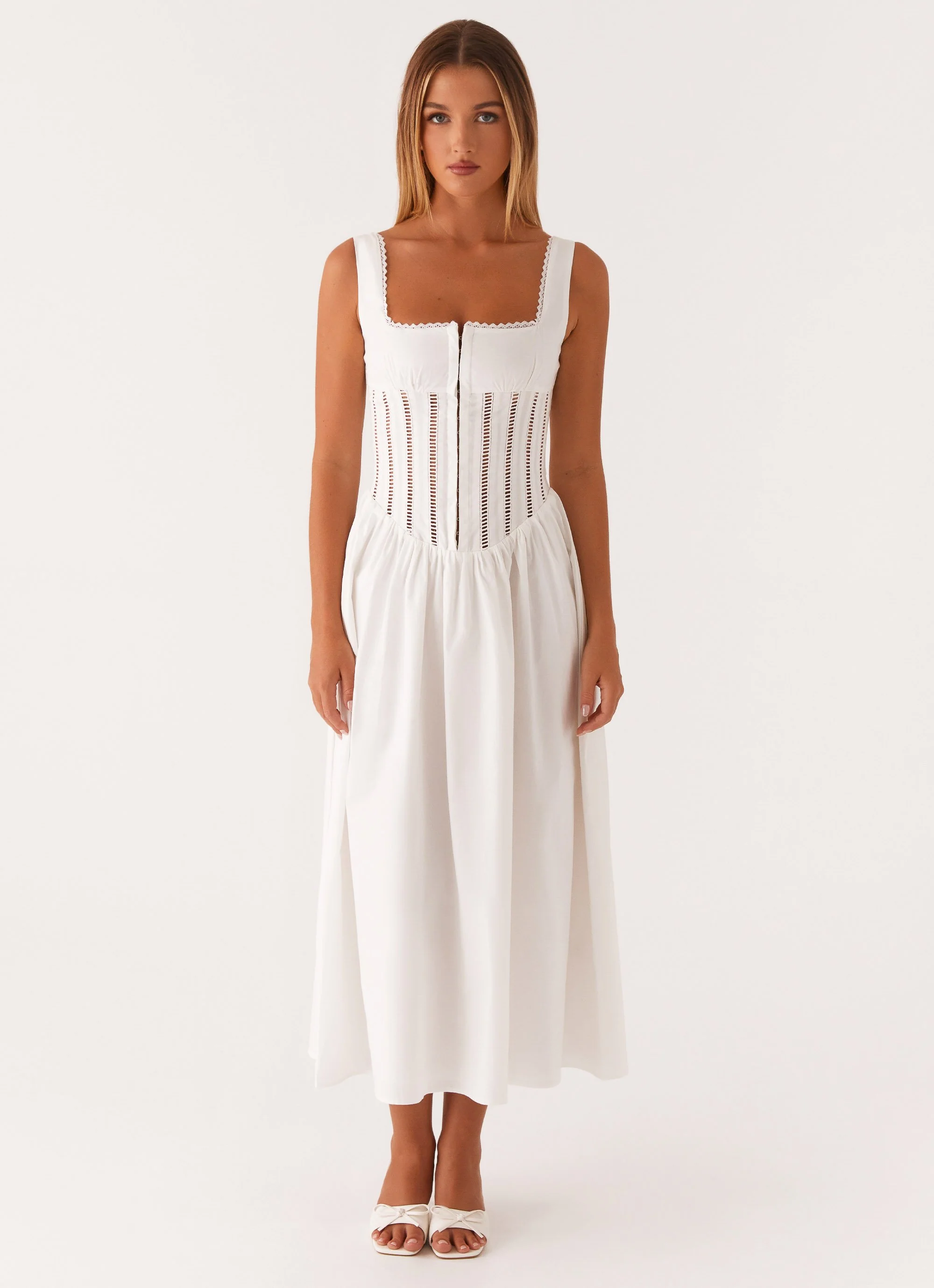 Waiting On You Midi Dress - White - Image 2