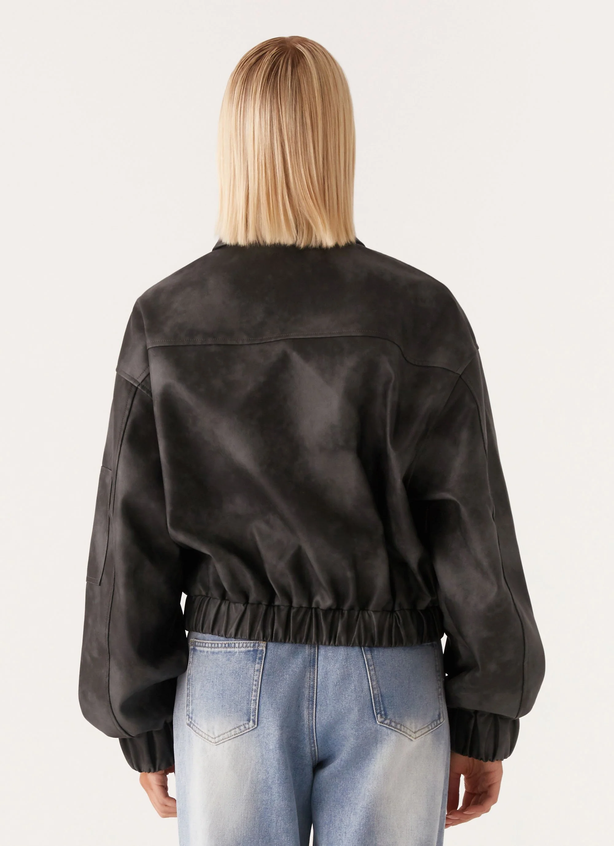 Washington Bomber Jacket - Black - Image 4