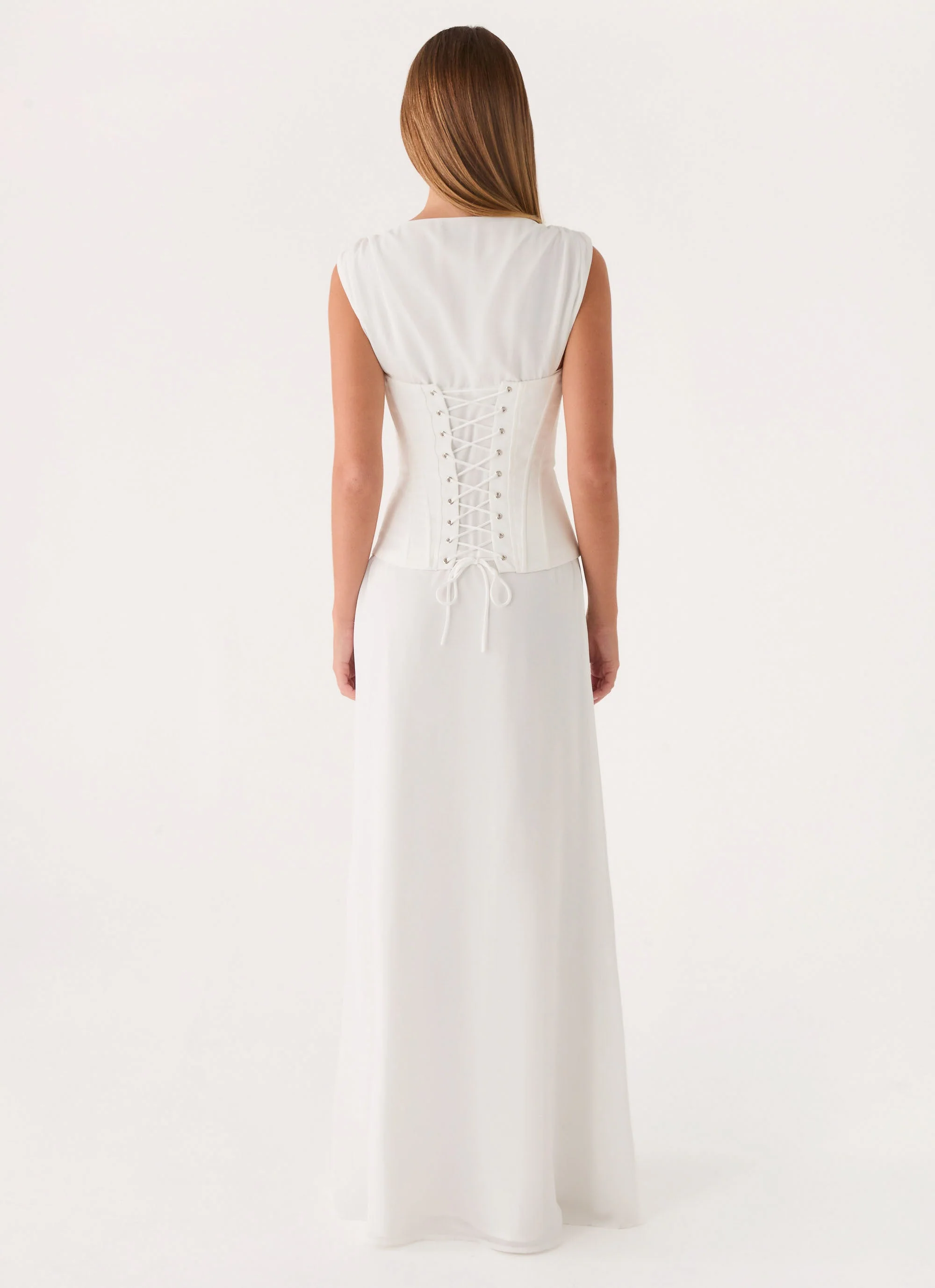 Winello Corset Maxi Dress - Off White - Image 4
