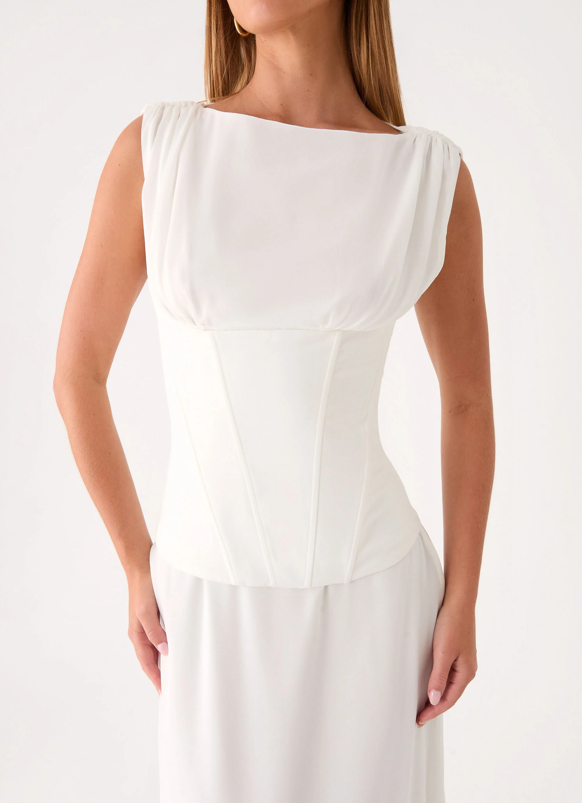 Winello Corset Maxi Dress - Off White - Image 5