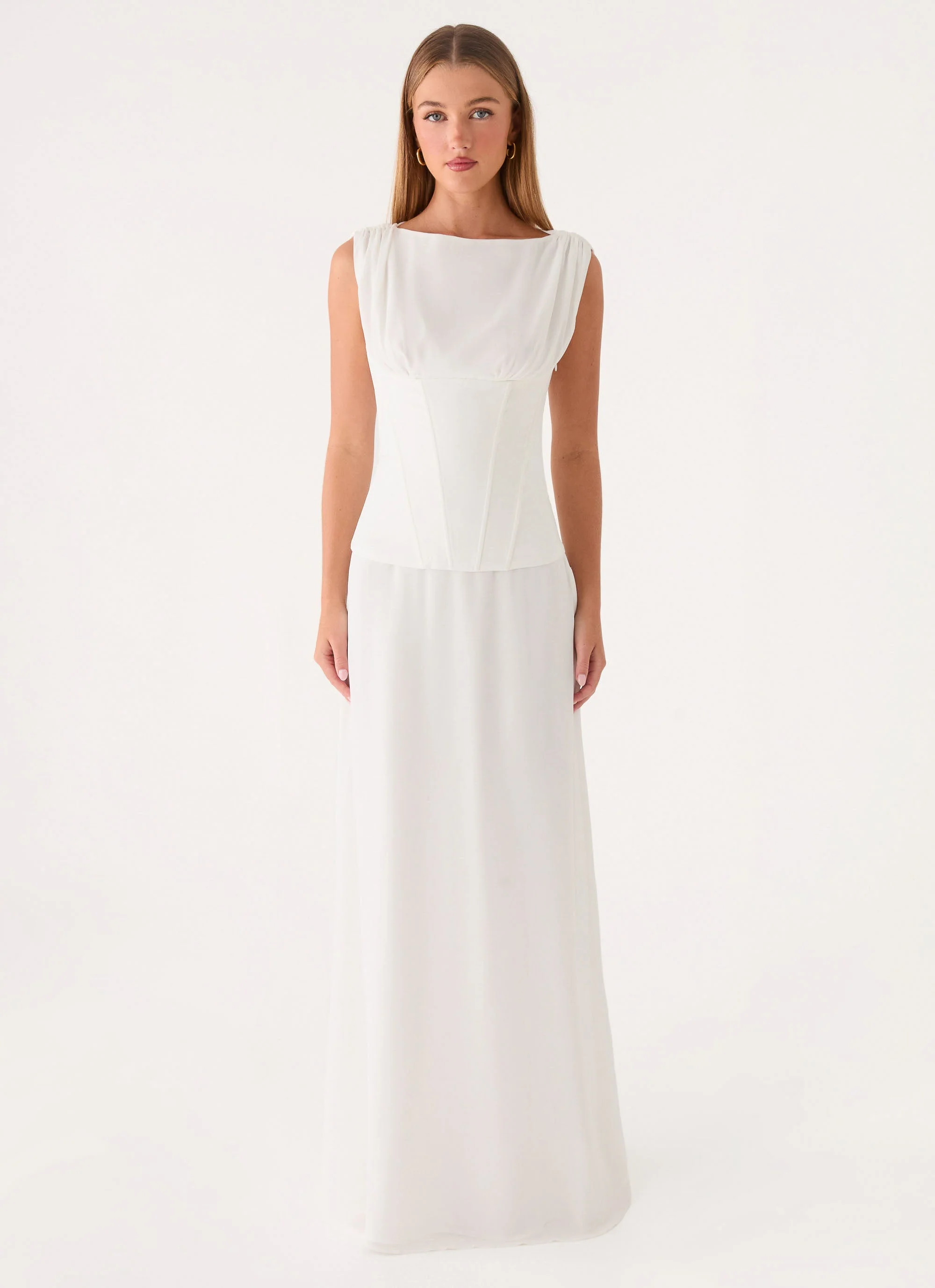 Winello Corset Maxi Dress - Off White - Image 6