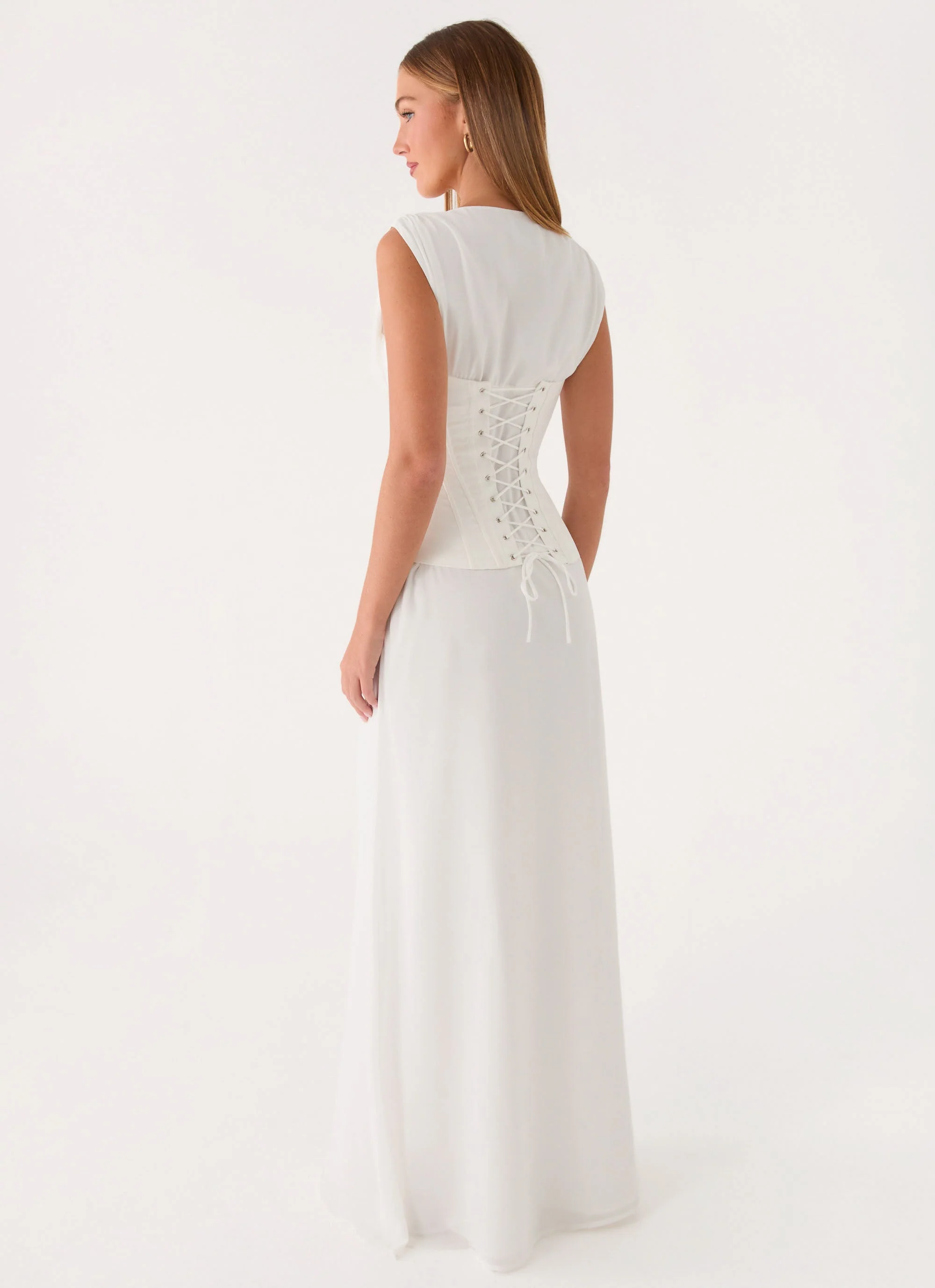 Winello Corset Maxi Dress - Off White - Image 7