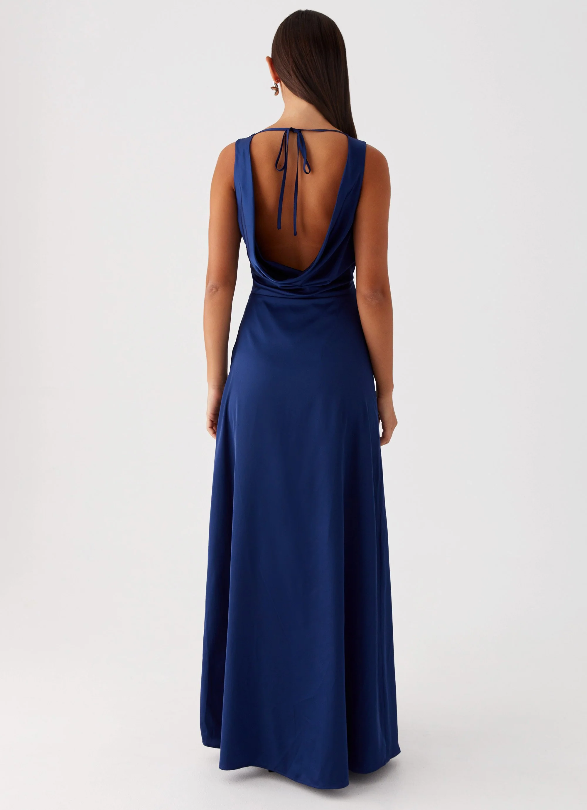 Winnie Cowl Back Maxi Dress - Navy - Image 6
